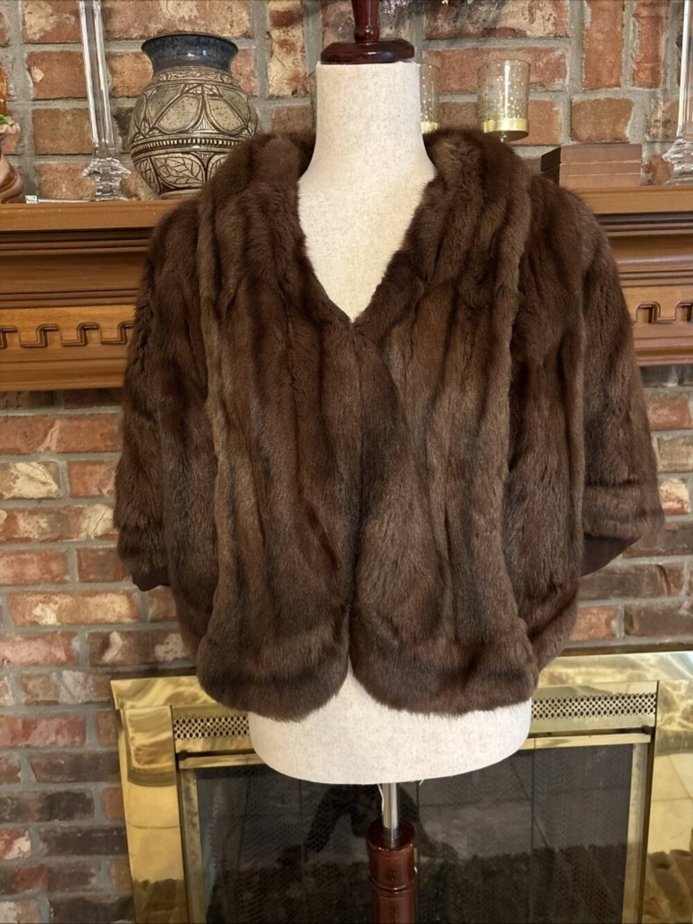 Engel-Fetzer Cleveland Brown Mink Wrap Stole